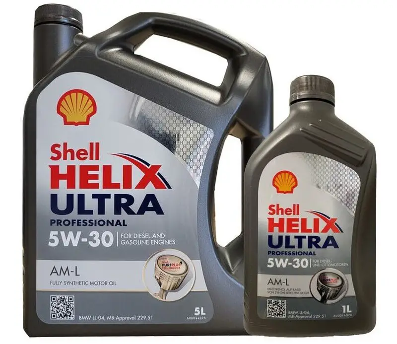 Pachet Ulei Bmw LL04 5W30 shell helix ULTRA PRO AML 1L- Aprobat BMW LL-04 + Filtru ulei Mahle original OX813/2D compatibil seria G