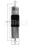 Filtru combustibil Mahle Original KL473