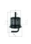 Filtru combustibil Mahle Original KL578