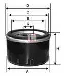 Filtru ulei Sofima S3282R